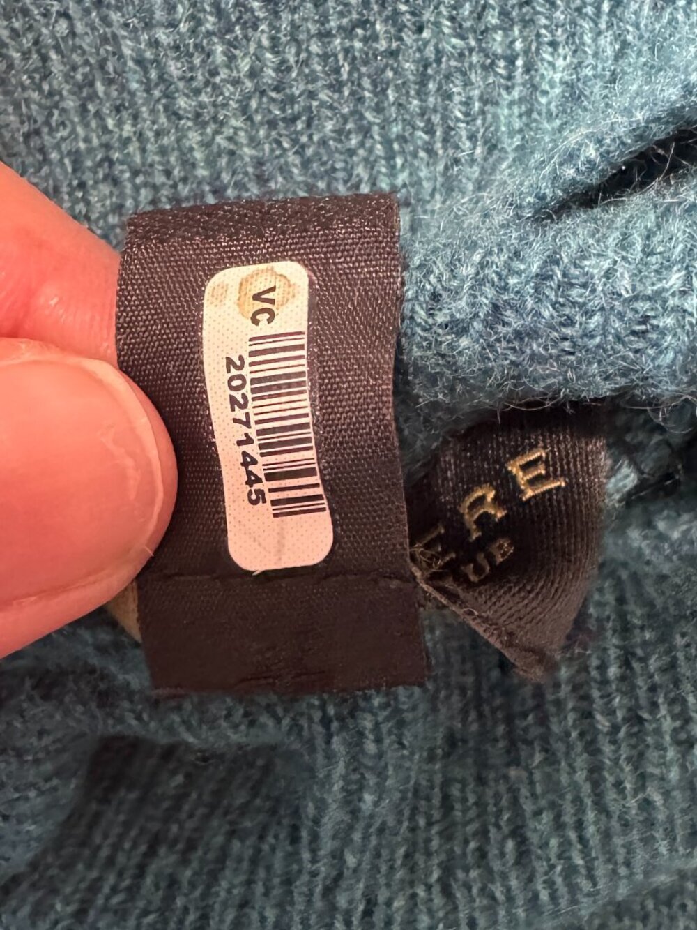 Charter Club Luxury sweater Turtleneck Women's Size Large Blue 100% cashmere - Picture 9 of 13